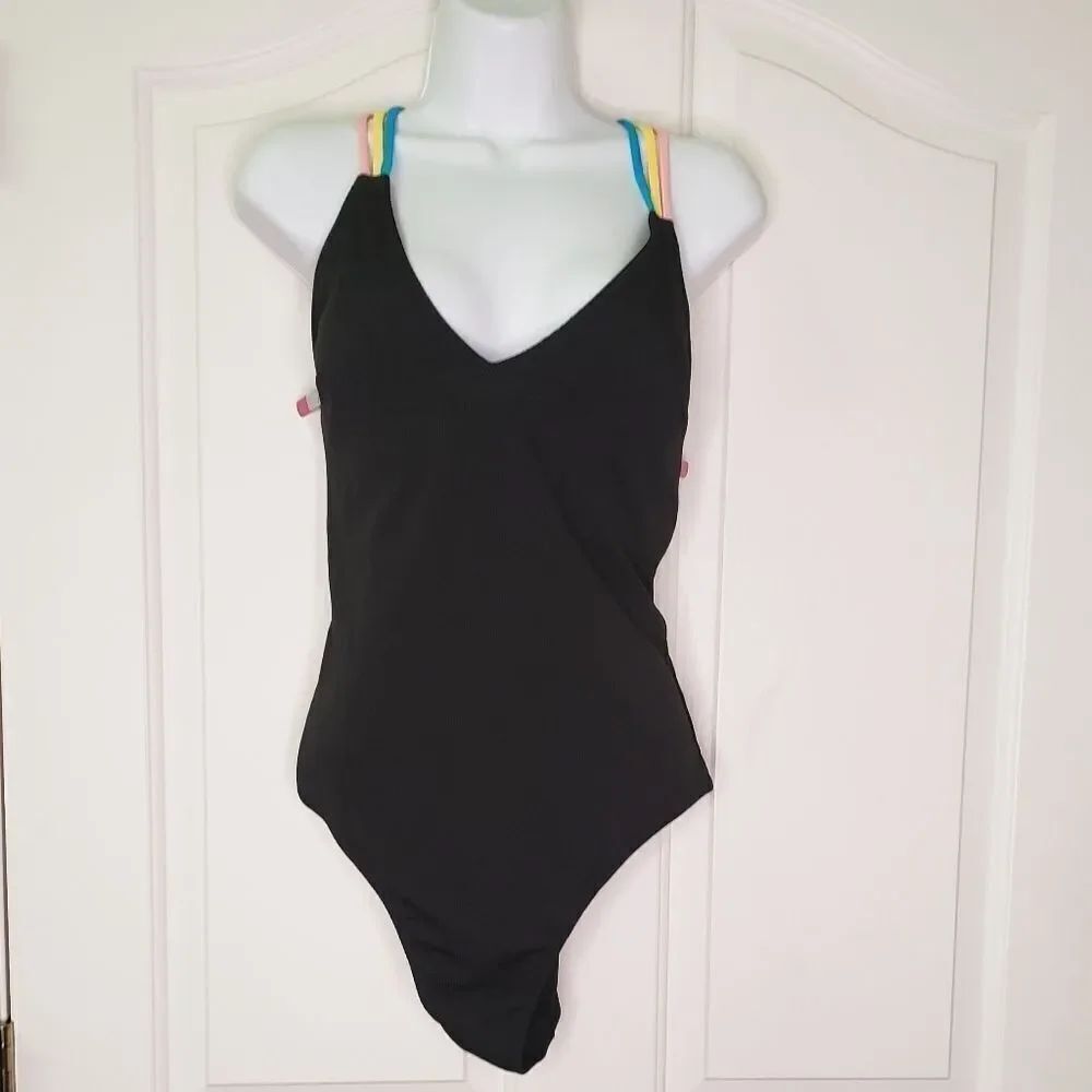 NWOT Swimsuit One Piece Multicolor Straps